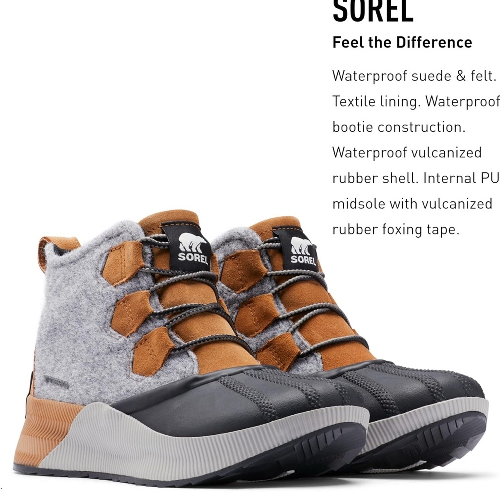 Sorel Gray and Brown Winter Boots